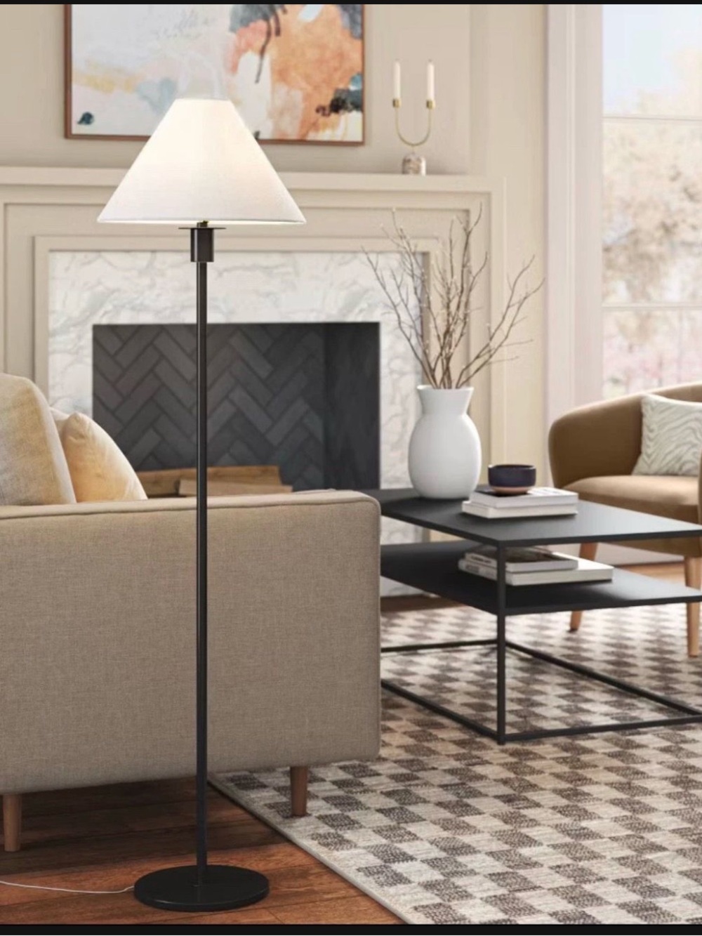 NWOT Threshold Stick Floor Lamp with Tapered Shade Openbox